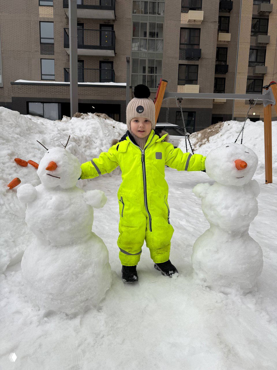 Итоги зимних забав с ребёнком: Теодор, 3 года