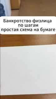 Фото листа бумаги на столе с надписью «Банкротство физлица по шагам, простая схема на бумаге», иллюстрация первой части разбора этапов.