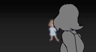 Иллюстрация: силуэт взрослого на тёмном фоне и размытая фигура ребёнка вдалеке — метафора утраченной детской радости и спонтанности.