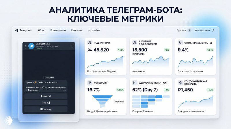 Ключевые метрики Telegram‑бота: что и как отслеживать