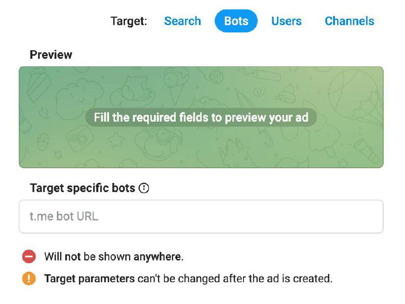 Новый плейсмент в Telegram Ads — реклама в ботах