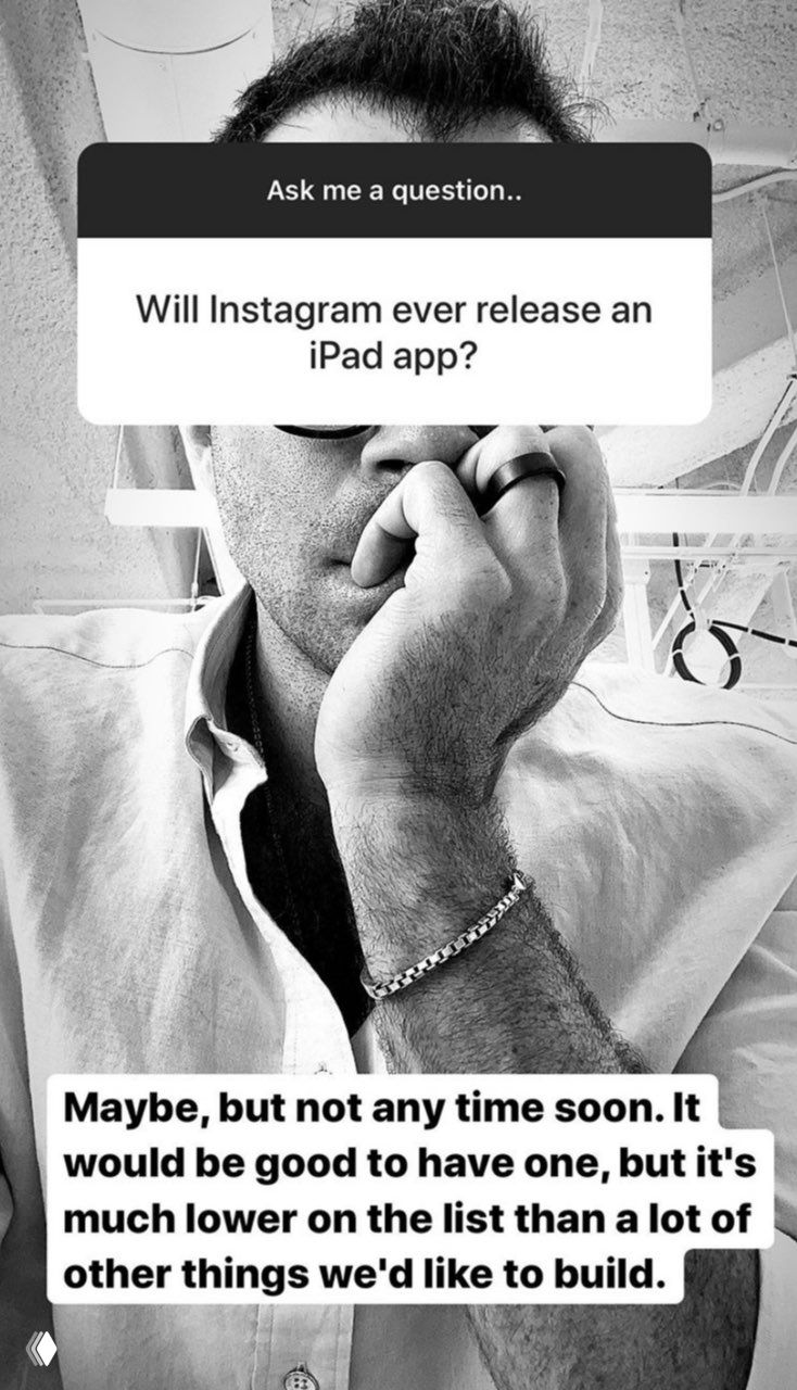 Instagram для iPad не появится — ответ Моссери