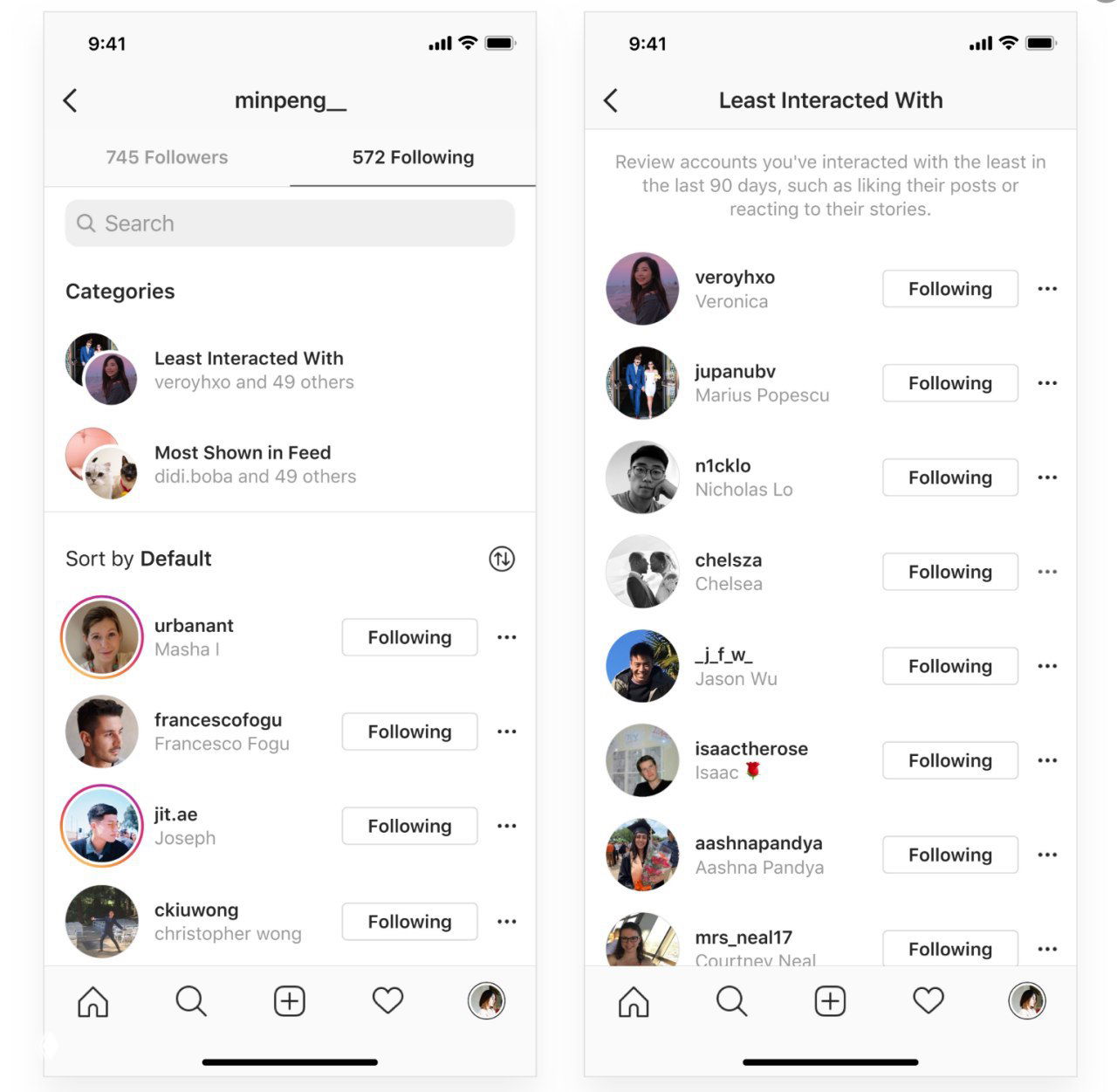 Instagram вводит группировку подписок