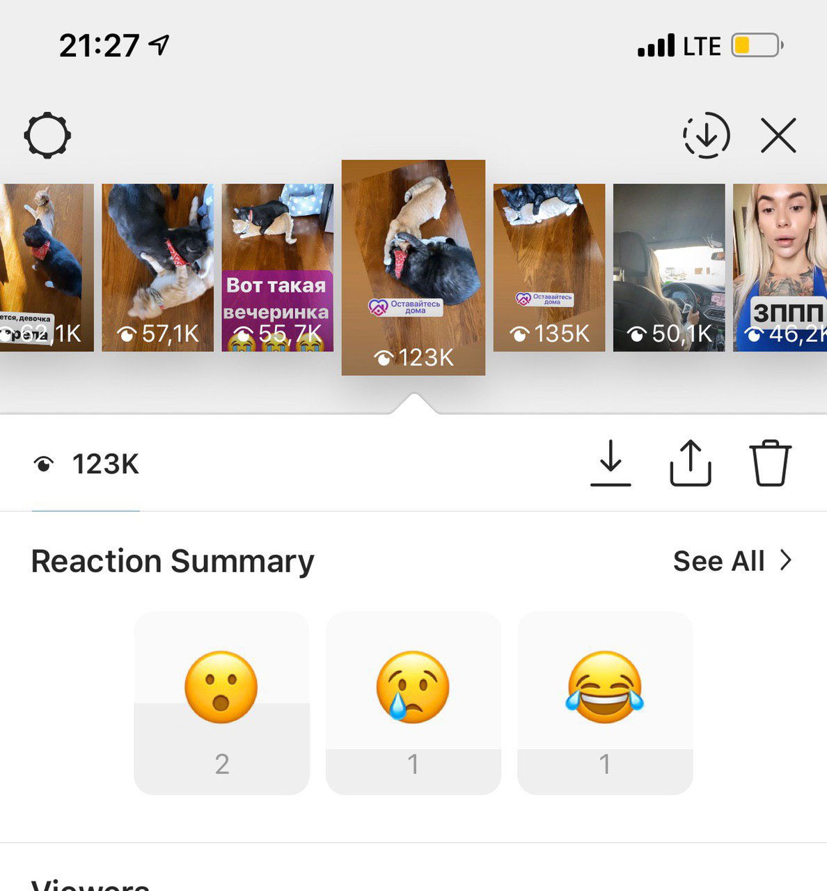 Стикер «Сидидома» увеличил охват в Stories