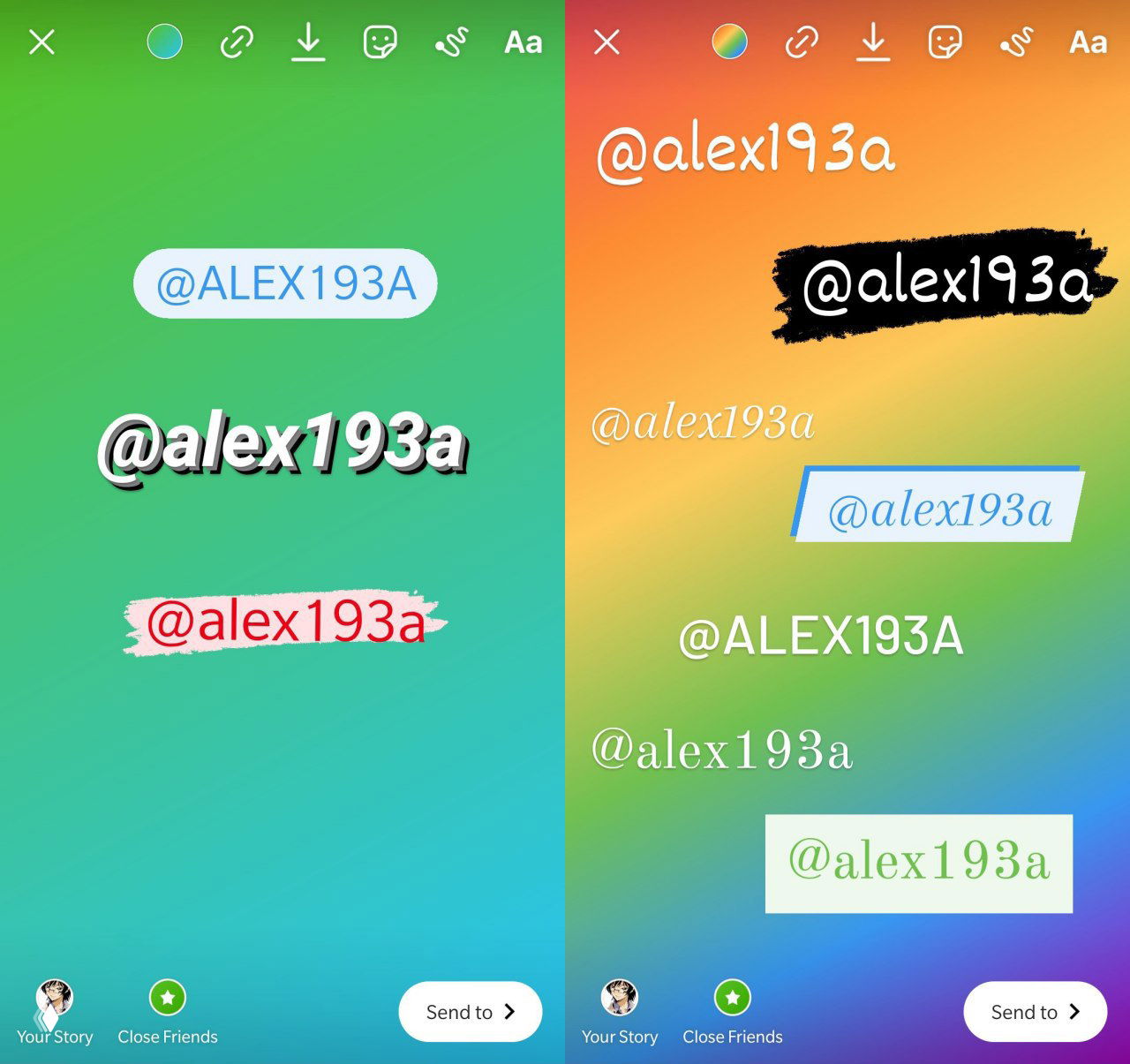 Instagram тестирует новые шрифты для Stories