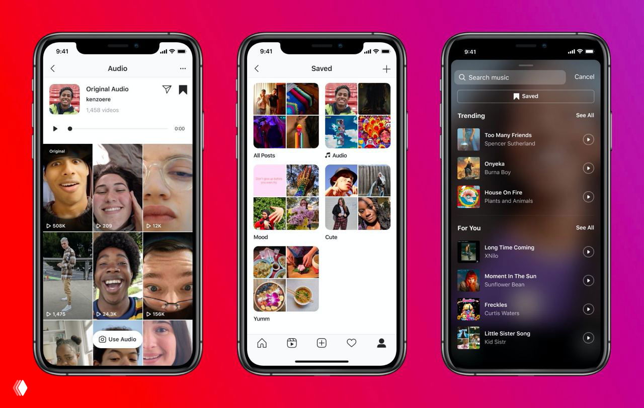Обновления Reels: сохранение аудио и Audio Browser