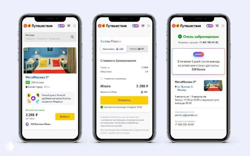 Яндекс.Плюс: 10% кэшбэк на бронирование