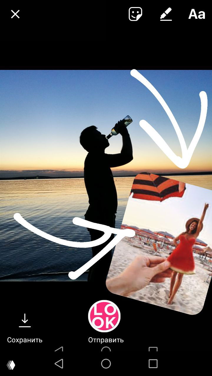 Обновление Direct: изображение как стикер