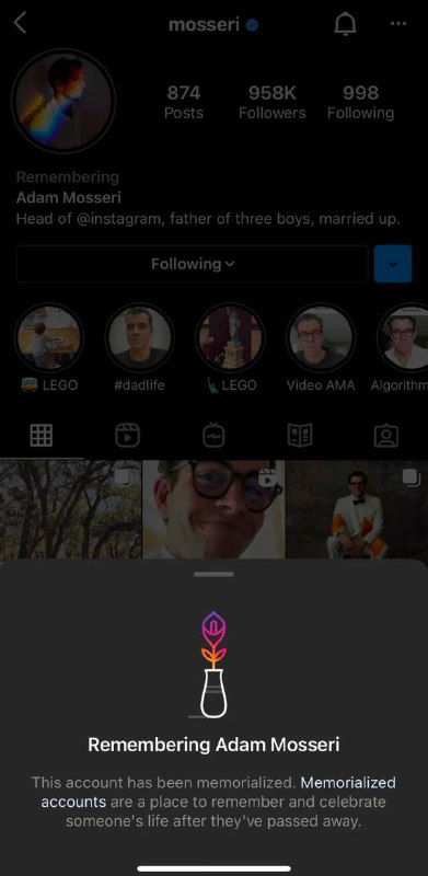 Мошенник добился «памятного статуса» аккаунта Адама Моссери