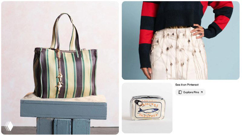 Коллаж с сумкой и элементами одежды на пастельном фоне — пример коммерческого фрагмента для продающих визуалов и лендингов.