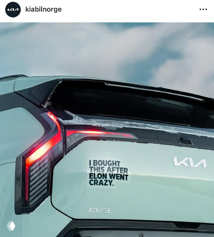 KIA в Норвегии и стикер про Маска