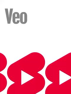 Превью с крупным текстом «Veo» и красными иконками воспроизведения YouTube — иллюстрация интеграции Veo 3 Fast для авторов.