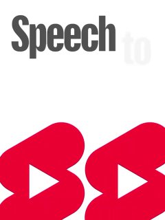 Превью с текстом «Speech to» и красными элементами Play — визуал для функции Speech to Song, превращающей речь в музыкальные треки.