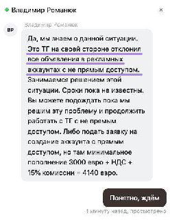Telegram ADS — минимальный бюджет и попытки обхода