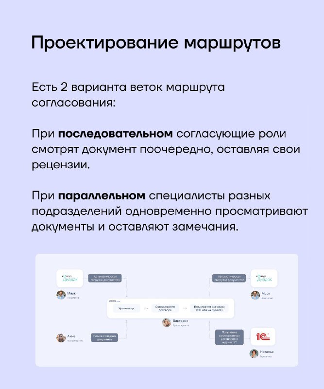 Слайд «Проектирование маршрутов»: варианты последовательного и параллельного согласования с иллюстрацией схемы маршрутизации и комментариями.