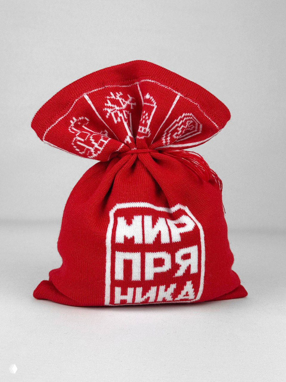 Вязаные мешочки — подарки для фестиваля «Мир пряника»