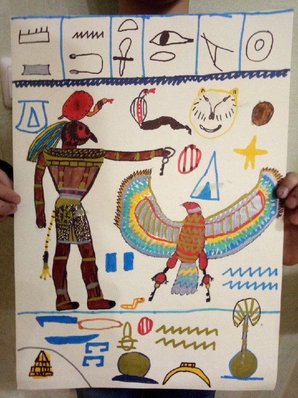 Древний мир в детских рисунках