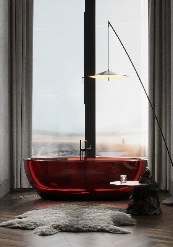 Ванна у окна в проекте «Исеть»