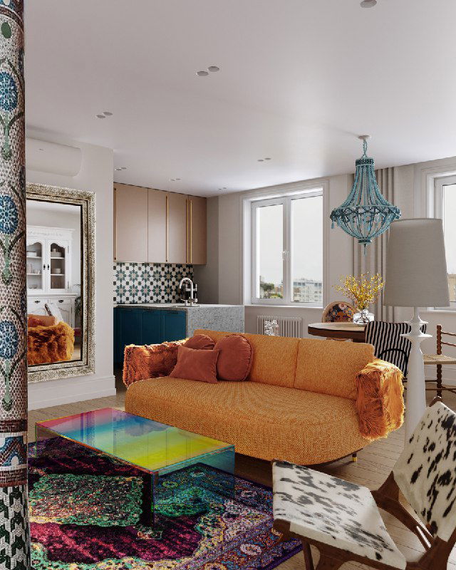 Оранжевое солнце в гостиной — рецепт уюта от «Градиз»