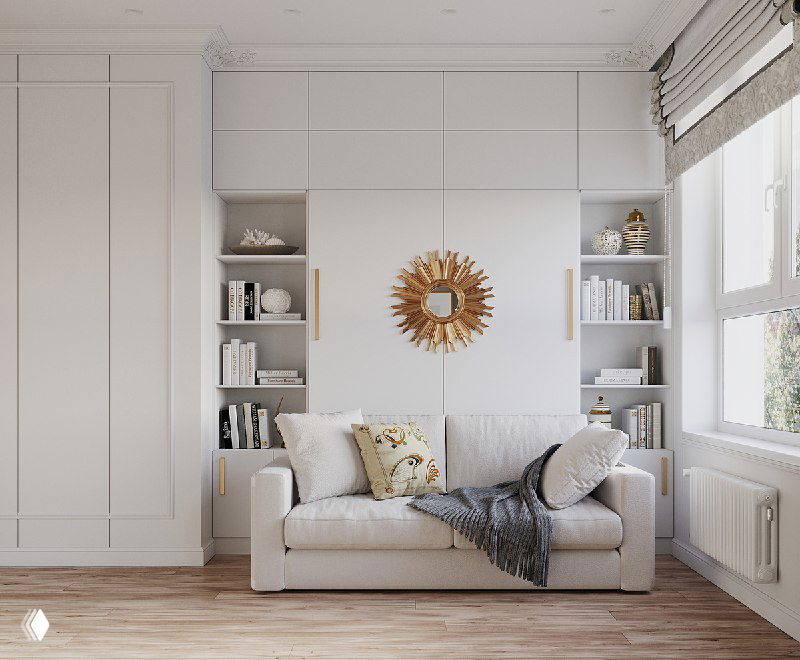 Спальная‑гостиная в проекте «Градиз Ар Нуво»