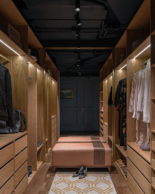 Роскошная гардеробная в ЖК Кандинский