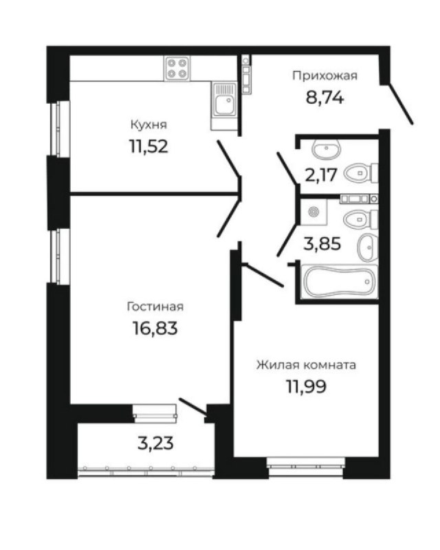 Планировка для представителя застройщика ЖК Академ-центр