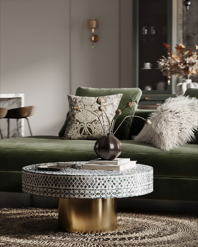 Атмосфера летнего сада в гостиной для бизнес‑вумен