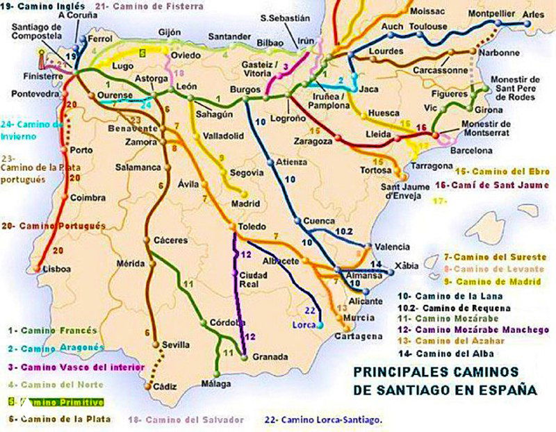Маршрут Камино Примитиво