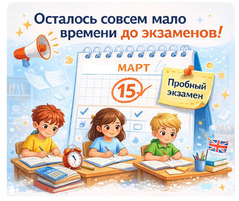 Пробный экзамен 15 марта — математика, русский, английский