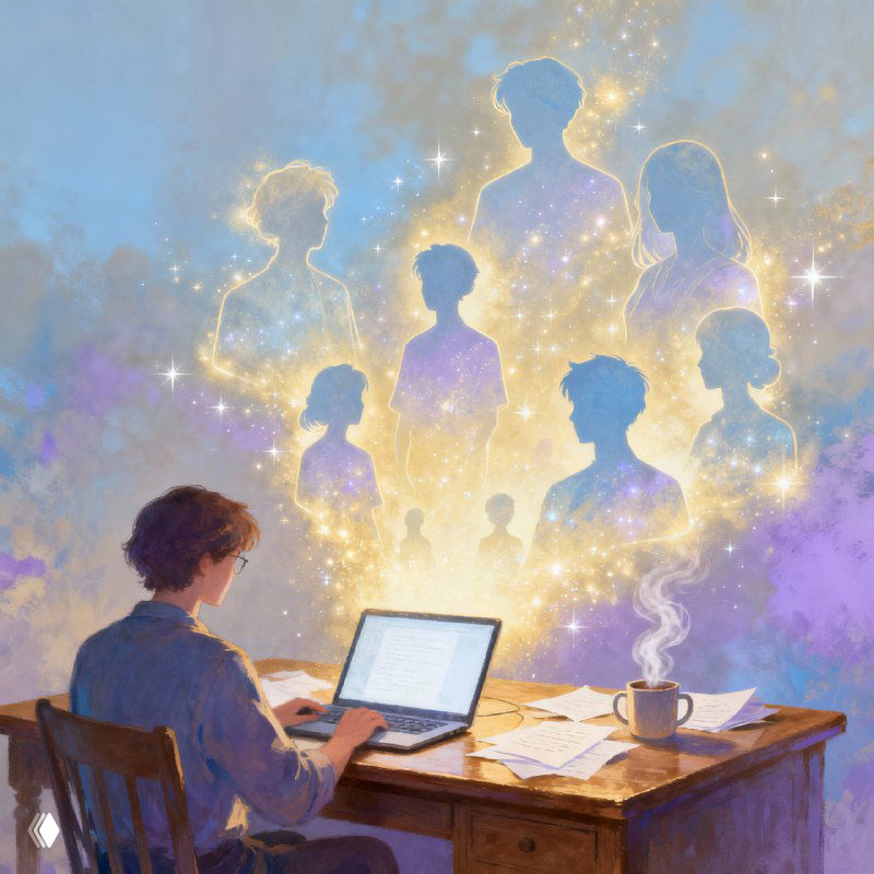 Повторные аспекты: родители-дети, писатели-персонажи