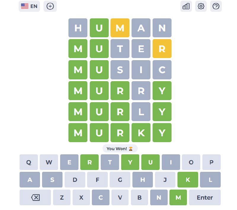 Игра Wordle онлайн: 17 языков и варианты английского
