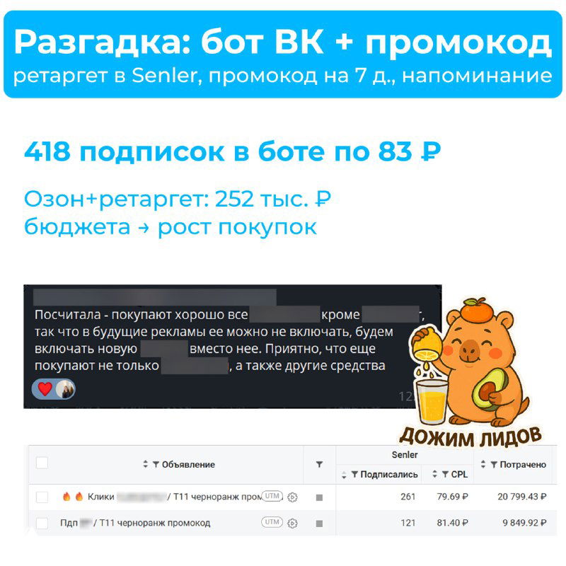 E-com разгадка: промокод через бота