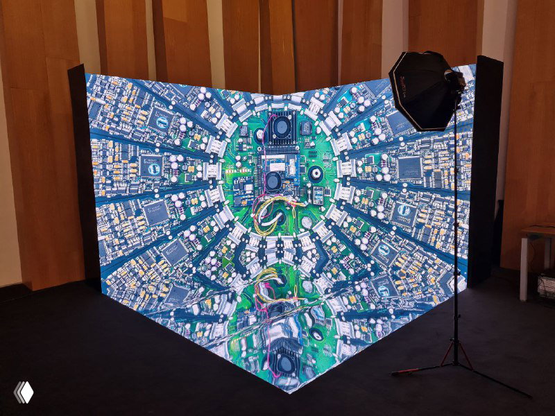 Угловая LED фотозона для выездной фотостудии