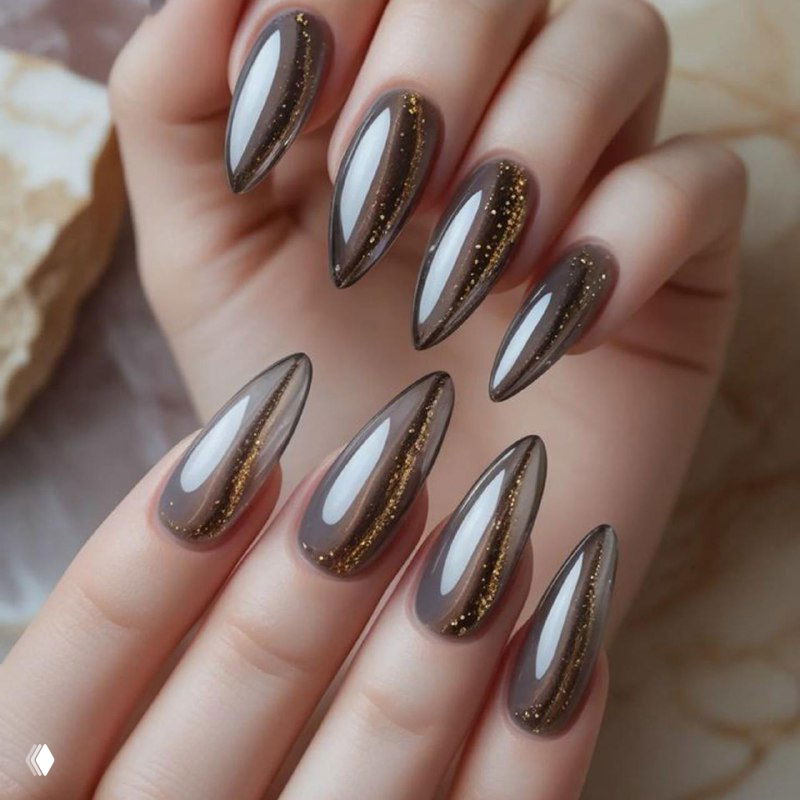 Полупрозрачный градиент с золотой вуалью