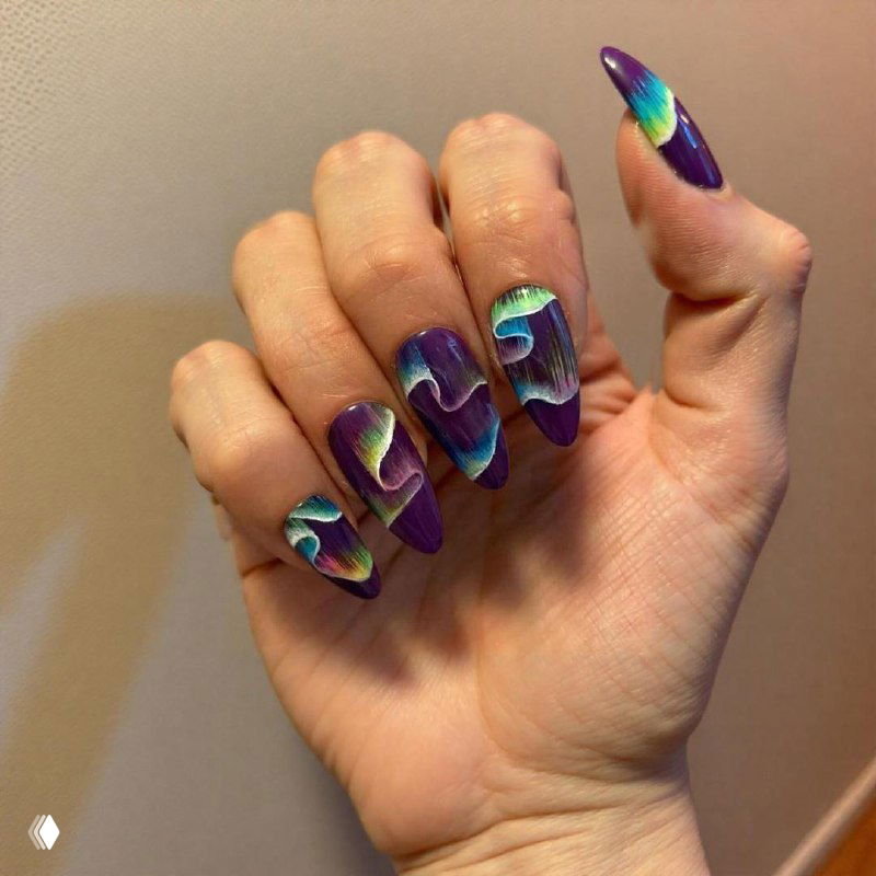 Маникюр «Северное сияние» — магия на кончиках пальцев