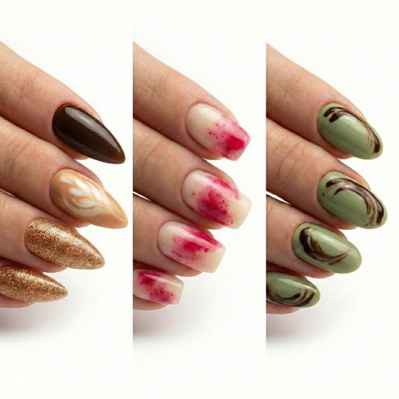 Десертная палитра для ногтей: 3 идеи