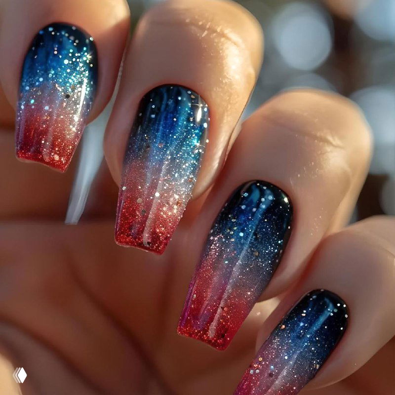 Космический маникюр: сияние звёзд на кончиках пальцев