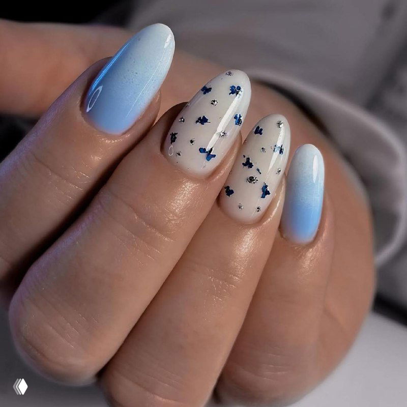 Маникюр с эффектом морозной свежести