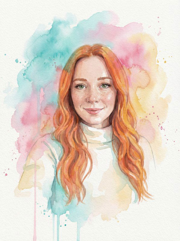 Портрет акварелью