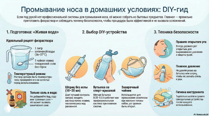 Промывание носа из подручных средств