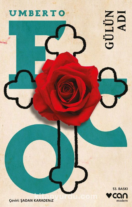 Современная обложка с крупной стилизованной буквой и фотографией красной розы в центре, сочетание графики и флористики.