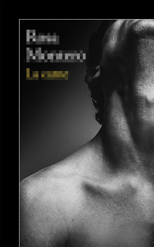 Чёрно-белая обложка с крупным планом плеча и шеи мужчины; интимный строгий дизайн, намёк на вопросы идентичности и желаний.