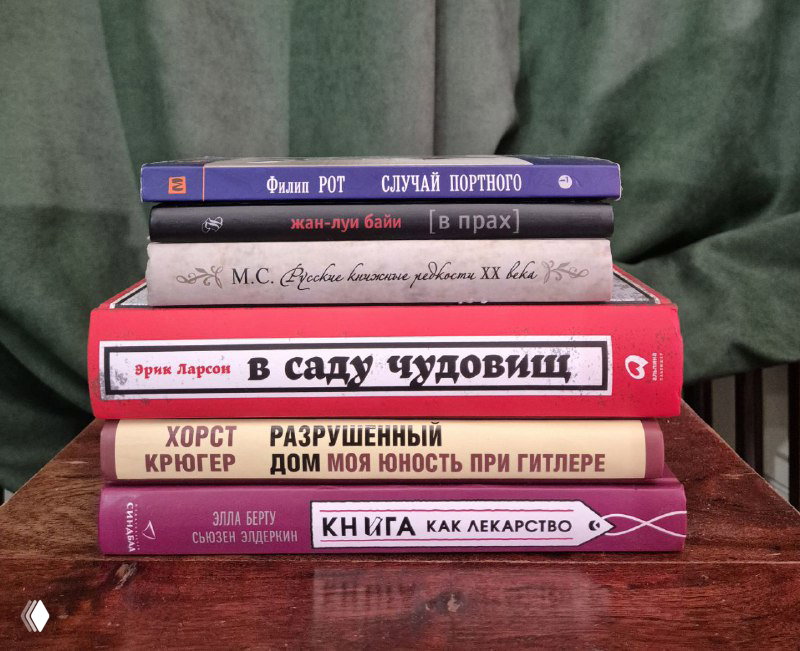 Стопка книг, кадр снизу: на корешках читаются названия и издательства, фотография подтверждает наличие нескольких экземпляров лота.