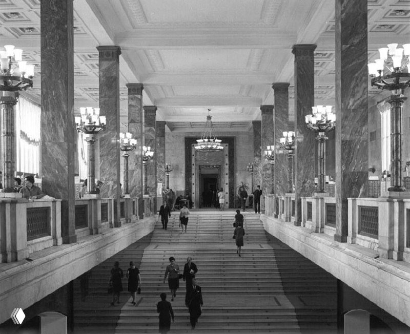 Лестница Государственной библиотеки им. Ленина — 1960-е