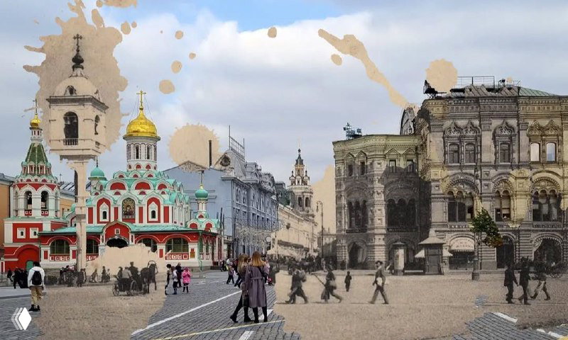 1904 vs 2021: Никольская и Казанский собор