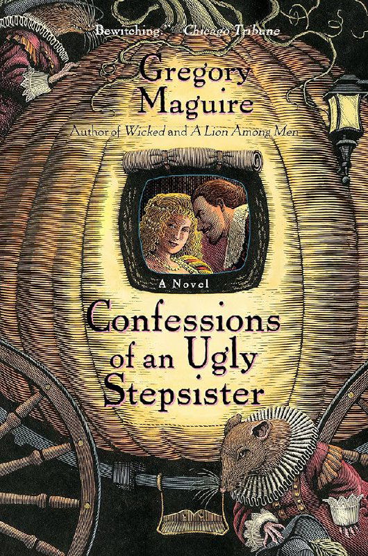 Обложка «Исповедь уродливой сводной сестры» Грегори Магуайра: классическая книжная обложка с рамкой и стилизованным изображением, англо-американский стиль.