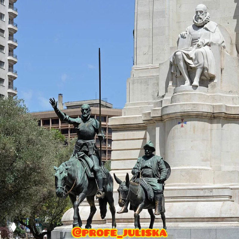 «Царь испанских поэтов» — надпись на памятнике Сервантесу