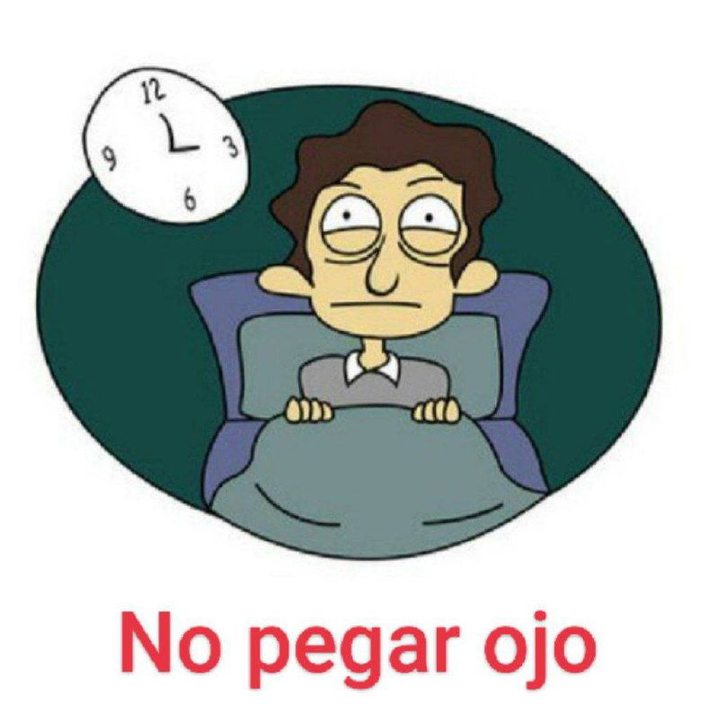 o pegar ojo — не сомкнуть глаз
