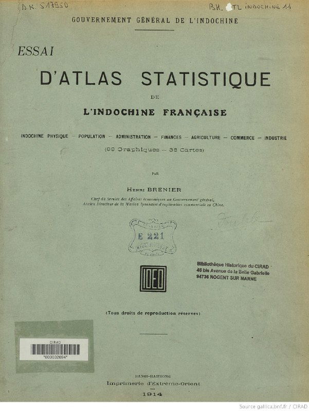 Атлас Французского Индокитая (1914), Анри Бренье