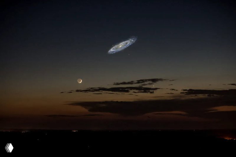 Как выглядела Туманность Андромеды на небе